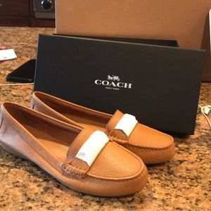 Tan Leather Coach Loafer NEW